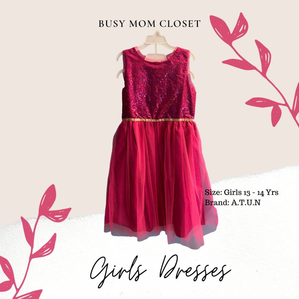 Fushia Pink Prom Dress / Birthday Dress